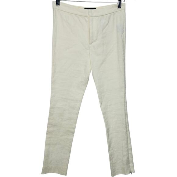 Isabel Marant Étoile Ecru White Linen Blend Cropped Trouser Pants Size 36 / US 2 - Picture 2 of 8